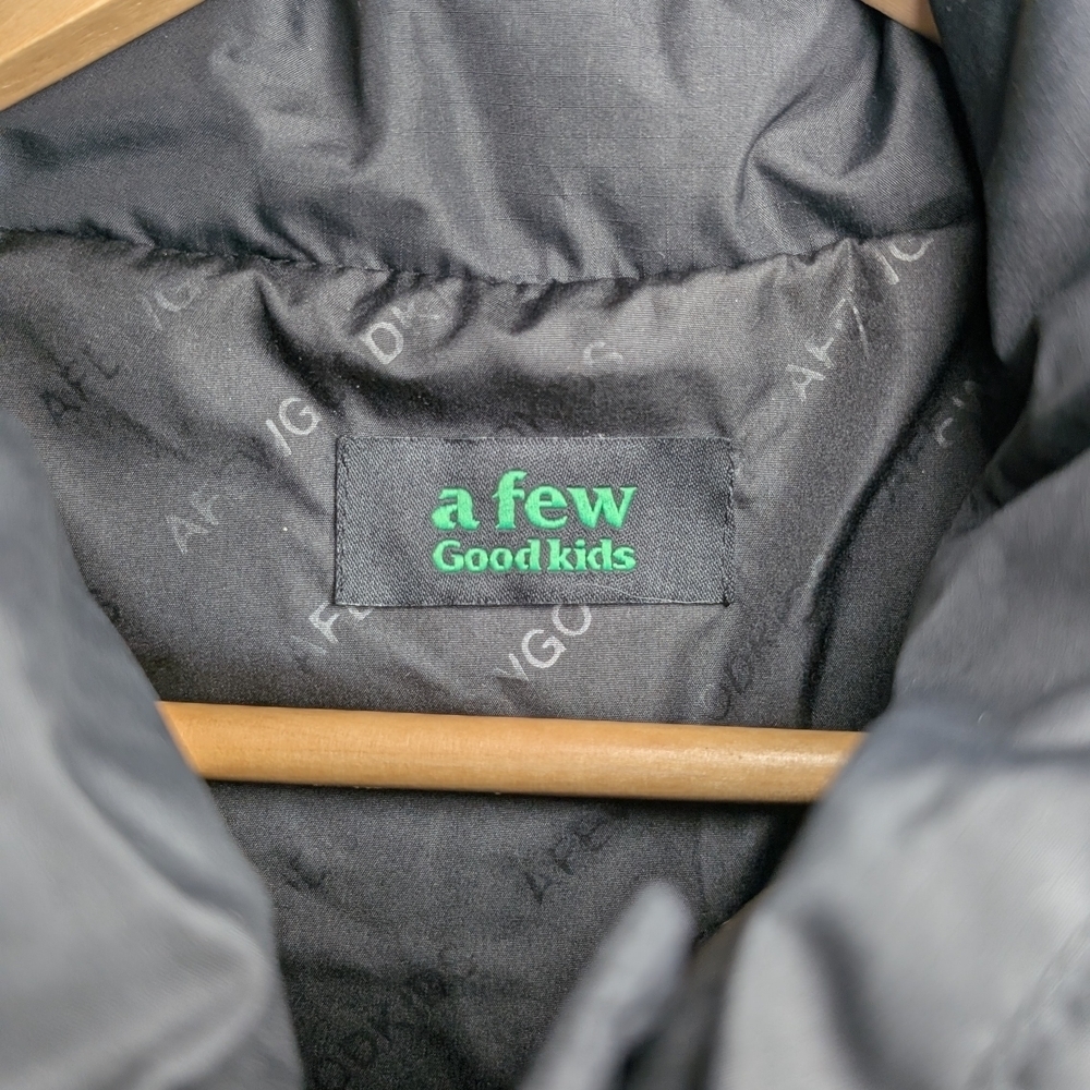 A Few Good Kids AFGK Logo Puffer Jacket Black M Streetwear Hip Hop Authentic - Picture 7 of 10